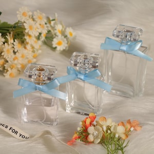 Personalized Perfume Bottle Gift for Mom Bridesmaid,Custom Refillable Empty Bottle,Personalized Date Keepsake,Bridal Party Idea,EtchingGlass image 4