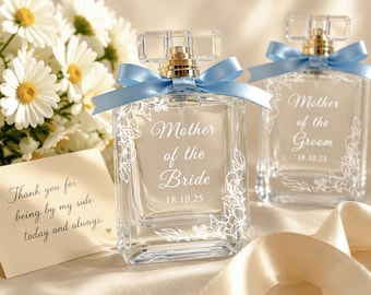 Personalized Engraved Mother of the Bride Perfume Bottle,Custom Refillable Empty Bottle,Wedding Day Keepsake,EtchingGlass,Brdiesmaid gift