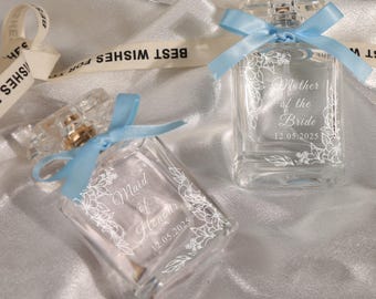 Engraved Perfume Bottle Gift for Mom,Personalized Bridesmaids Wedding Keepsake Gift