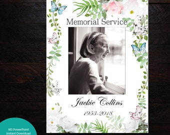 memorial template etsy