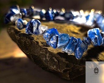 Lapis Lazuli Chip Bracelet : Third Eye Chakra, Intuition & Wisdom, Gemstone Jewelry