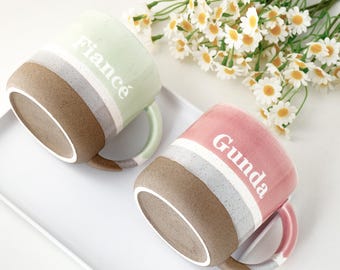Personalized Laser Engraved Ceramic Mug: Custom Text Gift