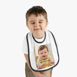 Personalized Baby Bib: Custom Photo Gift, Soft Cotton