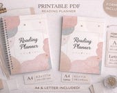 Reading Planner Printable Book Journal Reading Tracker Booktok Planner Book Club Digital PDF