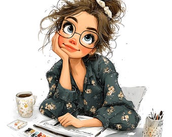 20 skurrile Arbeits Mädchen Clipart Bundle: Lady Boss Grafiken (PNG Digital Download)