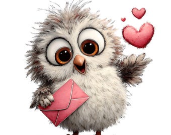 26 Valentine's Day Owls Clipart , Cute Love Owls PNG Bundle (PNG - Digital Download)