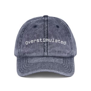 Overstimulated HAT, Funny Introvert Tee, Gen Z Hat, Sarcastic Graphic Tee, Mental Health Humor Tee, Funny Trendy Hat