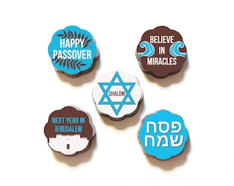 Happy PASSOVER CHOCOLATES | Happy Passover Holiday Star of David Hebrew Chocolate Covered Caramels