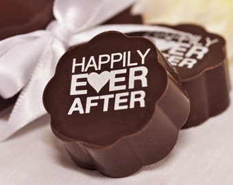 WEDDING CHOCOLATES | Happily Ever After Engagement Proposal Wedding Gift Party Favor Chocolate Covered Caramels