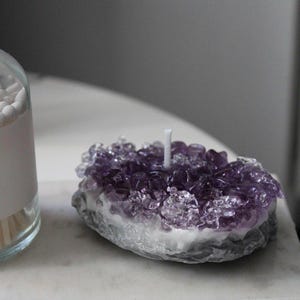 Amethyst Cluster Candle Holder