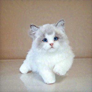 Kitten toy. Handmade collectible realistic toy