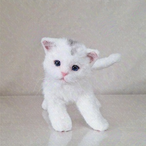 Kitten toy. Handmade collectible realistic toy