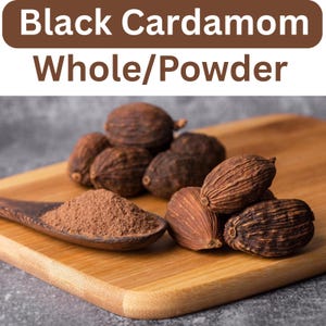Black Cardamom (Whole/Powder) | Freshly Ground to Order | Badi Elaichi | Aromatic Spice