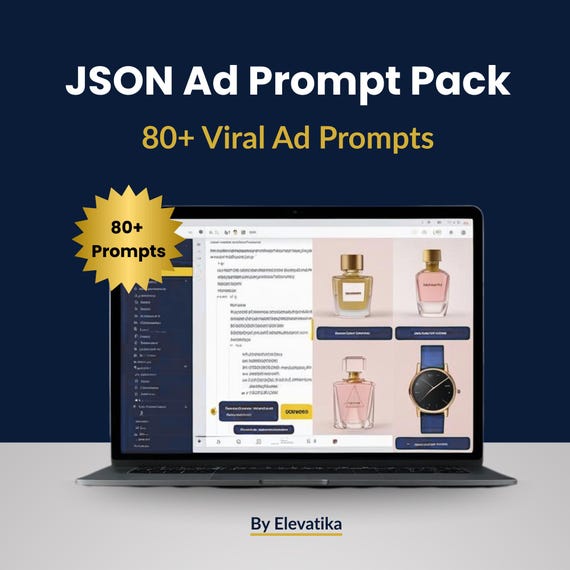 AI Video Ad Prompt Pack | JSON Templates for Viral Cinematic Ads | Text-to-Video Tools Compatible