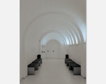 Minimalist Museum Architecture Photography Print in Fine Art for Wall Art for Modern Interiors with Calm Scandinavian Design Decor