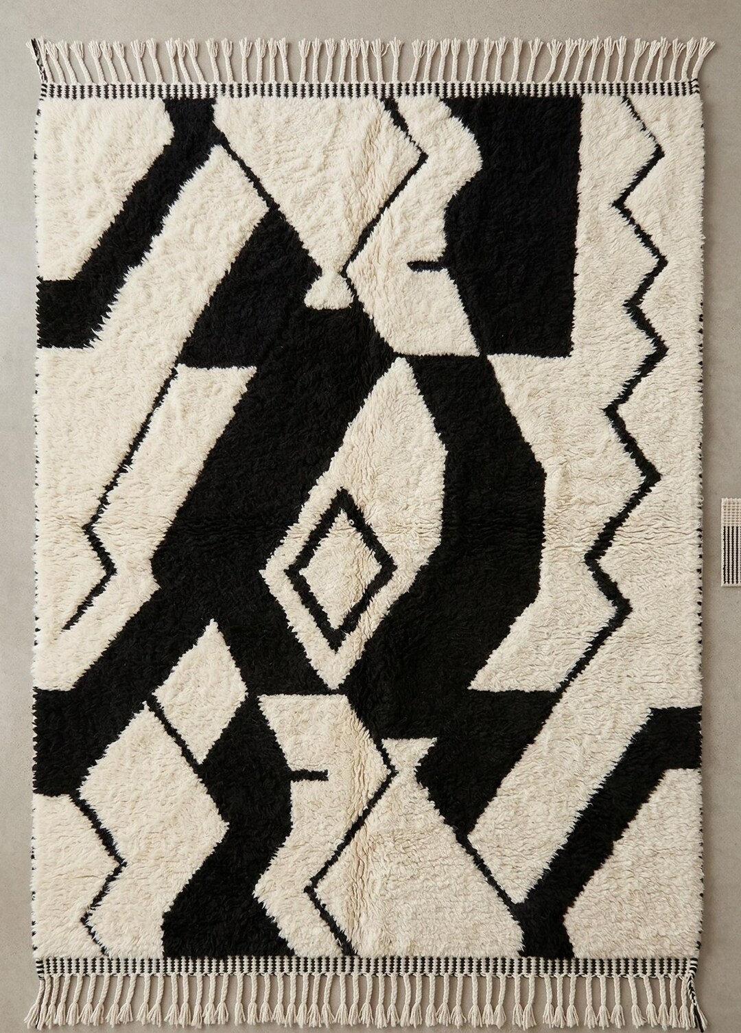 Chunky Boho Rug Handwoven Chunky Wool Rug: Berber Texture, Rustic Boho Style - Etsy
