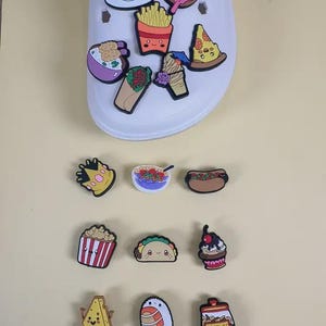 Food Collection Set, Shoe Charms, Cute PVC Hanging Ornaments for Sandals, Croc Charms, Gifts, Gift For Her Him Super Cute