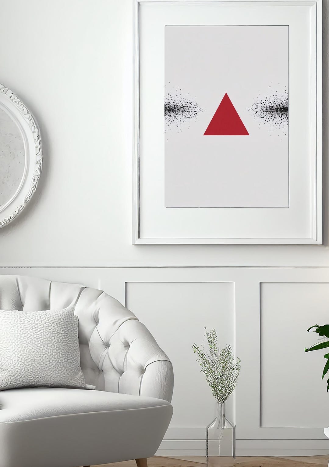 Stand Out Series | Minimalist Red Triangle Art Prints | Unique Modern ...