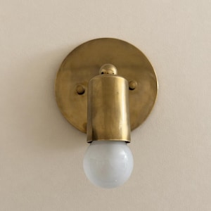 Mid Century Modern Brass Wall Sconce | Handmade Vintage Wall Light | Antique Brass Bedroom Sconce | Wall Mounted Light