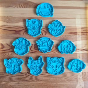 Paw Patrol Cookie Cutters - Set of 10