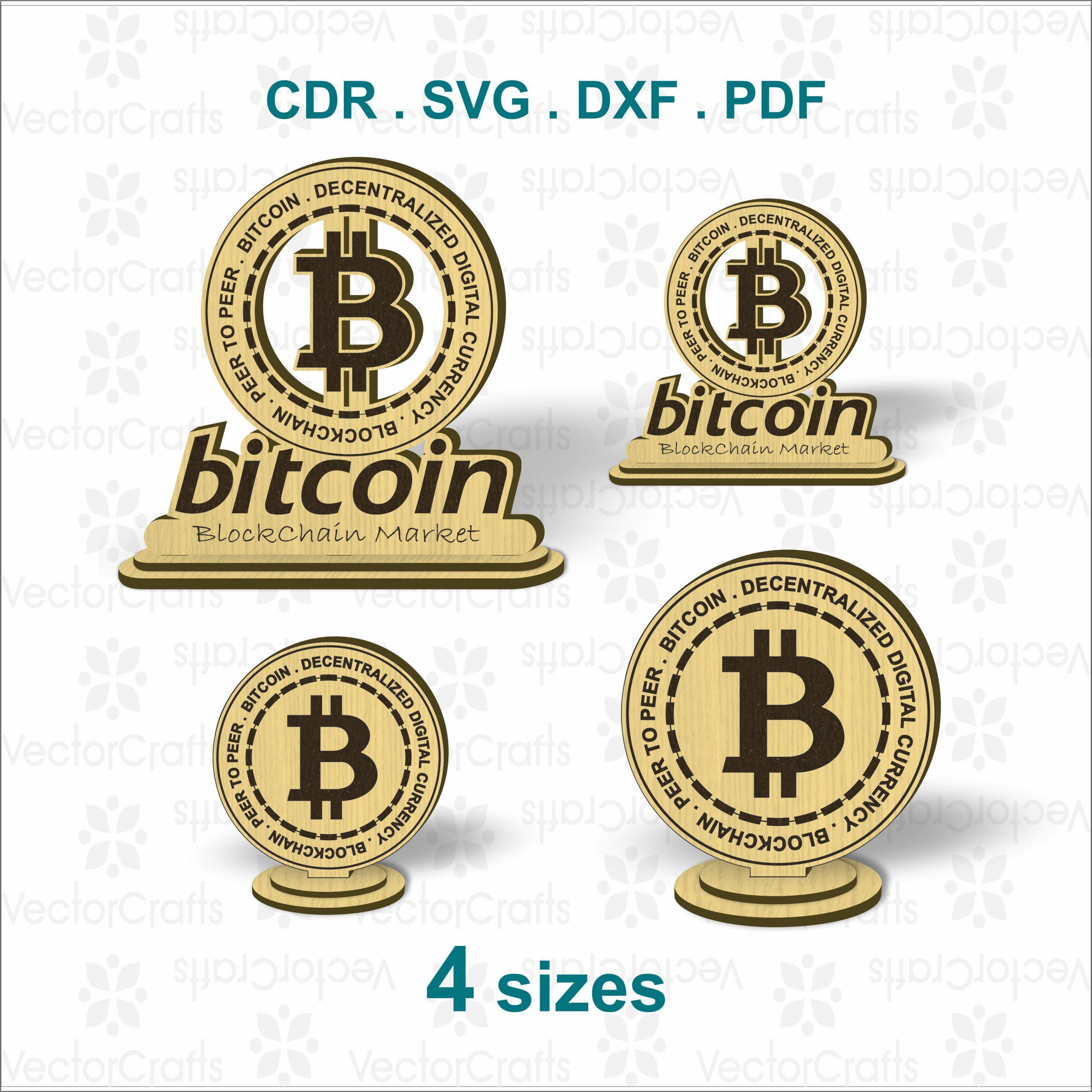 ビットコインレーザー刻印デスクデコレーション | ブロックチェーンマーケットスタンディー - Etsy 日本