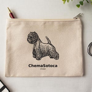 Westie Pouch | Dog Lover Gift | ChemaSotoca Studio | West Highland White Terrier | Minimalist Dog Illustration
