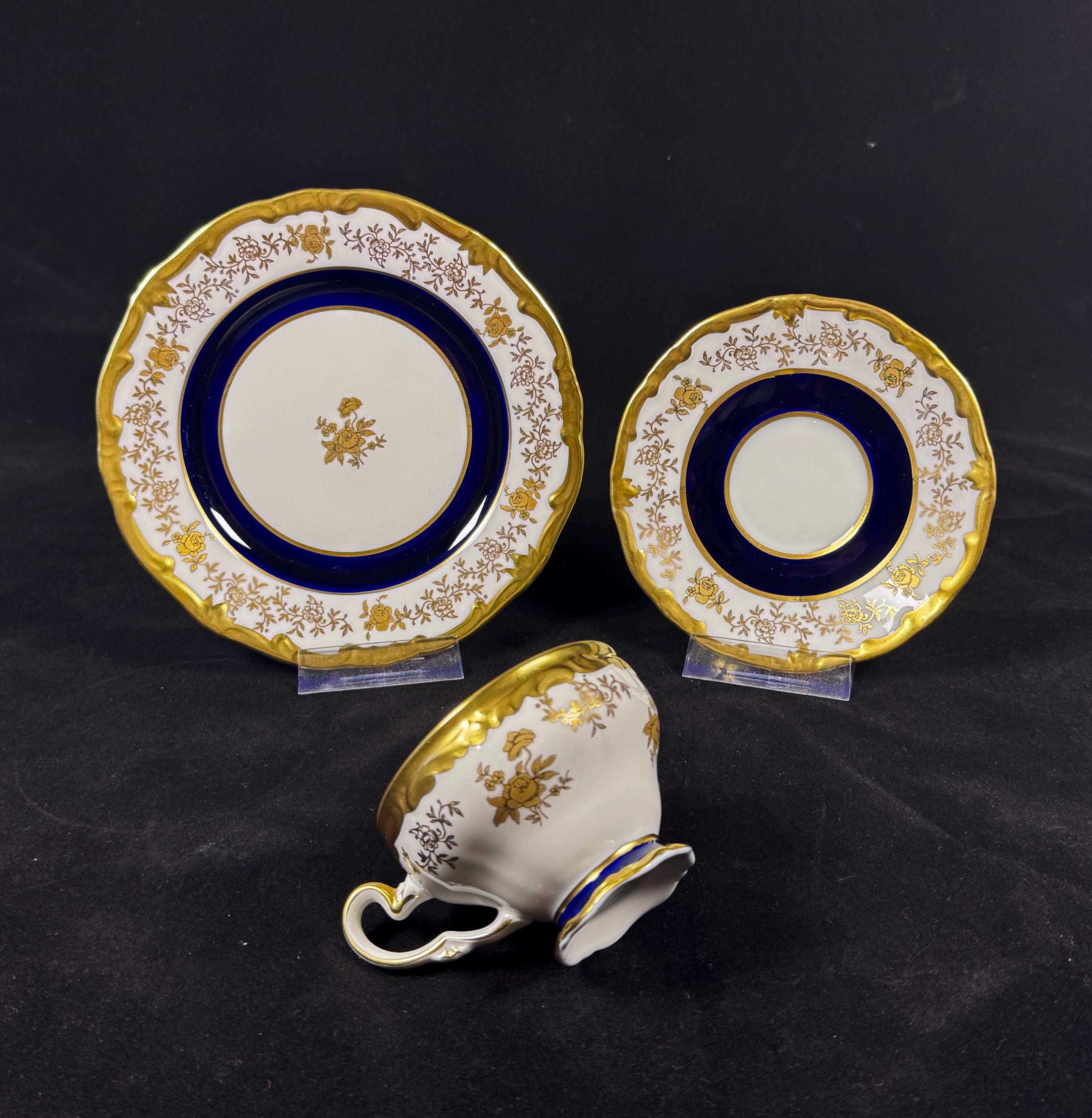 Vintage Weimar Porzellan Katharina 7222 Tea Set for 6, Echt Weimar