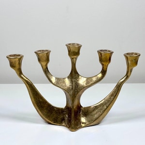 Vintage Brutalist Bronze Candleholder by Gilde Handwerk Horst Dalbeck, 1960s