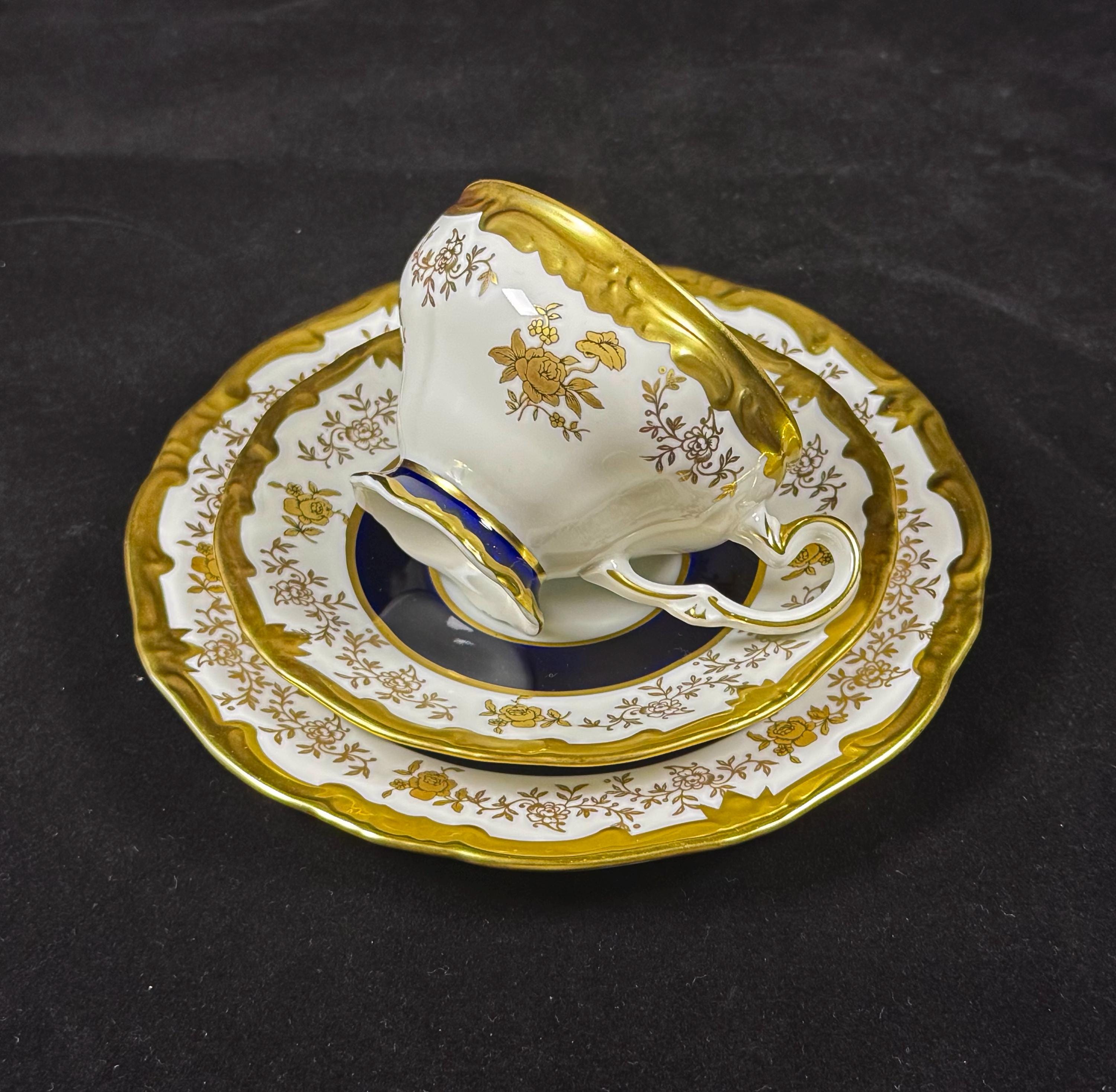 Vintage Weimar Porzellan Katharina 7222 Tea Set for 6, Echt Weimar