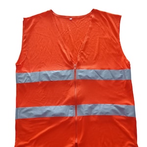High Visibility Safety Vest – Reflective Workwear – Orange Safety Jacket Construction Security Event Staff