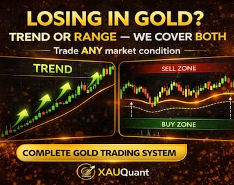 Complete Gold Trading System MT4 – XAUUSD Indicator Bundle | Trend + Range Strategy | Non Repaint Signals