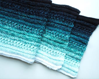 Crochet Striped Scarf