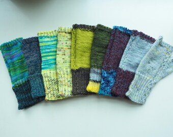 Knit Fingerless Gloves: Mix and Match Cable Knit Design