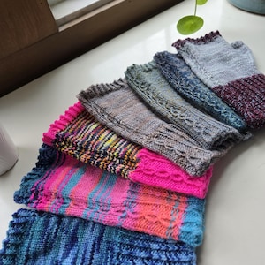 Knit Fingerless Gloves, Mix and Match Fingerless Gloves, Mix and Match Gloves, Cable Knit Fingerless Gloves