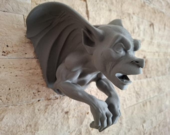Gothic fliegende Gargoyle Wandskulptur: 3D Gedrucktes Halloween Dekor
