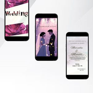 Video Wedding Invitation Template: Editable Canva Design (Digital Download)