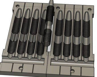 Nedrig worm 95mm stl file mold plus master