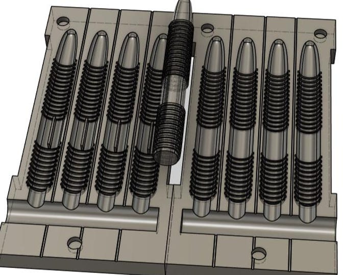 Featured listing image: Nedrig worm 95mm stl 3dprint file mold plus master