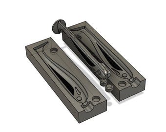 paddletail 100mm softbait mold plus master STL 3d print file