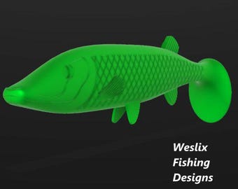 pike paddletail softbait lure 155 master plus mold stl file