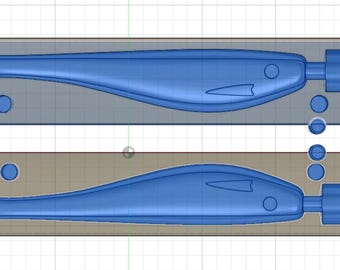 zander shad basic 100mm mold plus master stl file