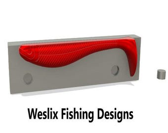 Zander Shad Softbait 100mm Stl File Mold Plus Master