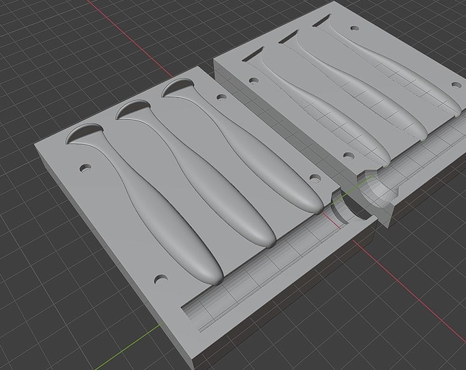 Featured listing image: easy shiner 3 gravity mold stl 3dprint file