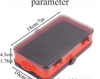 Double-Sided Lure & Jighead Storage Box – Waterproof Fishing Box with Foam Inserts – 18cm