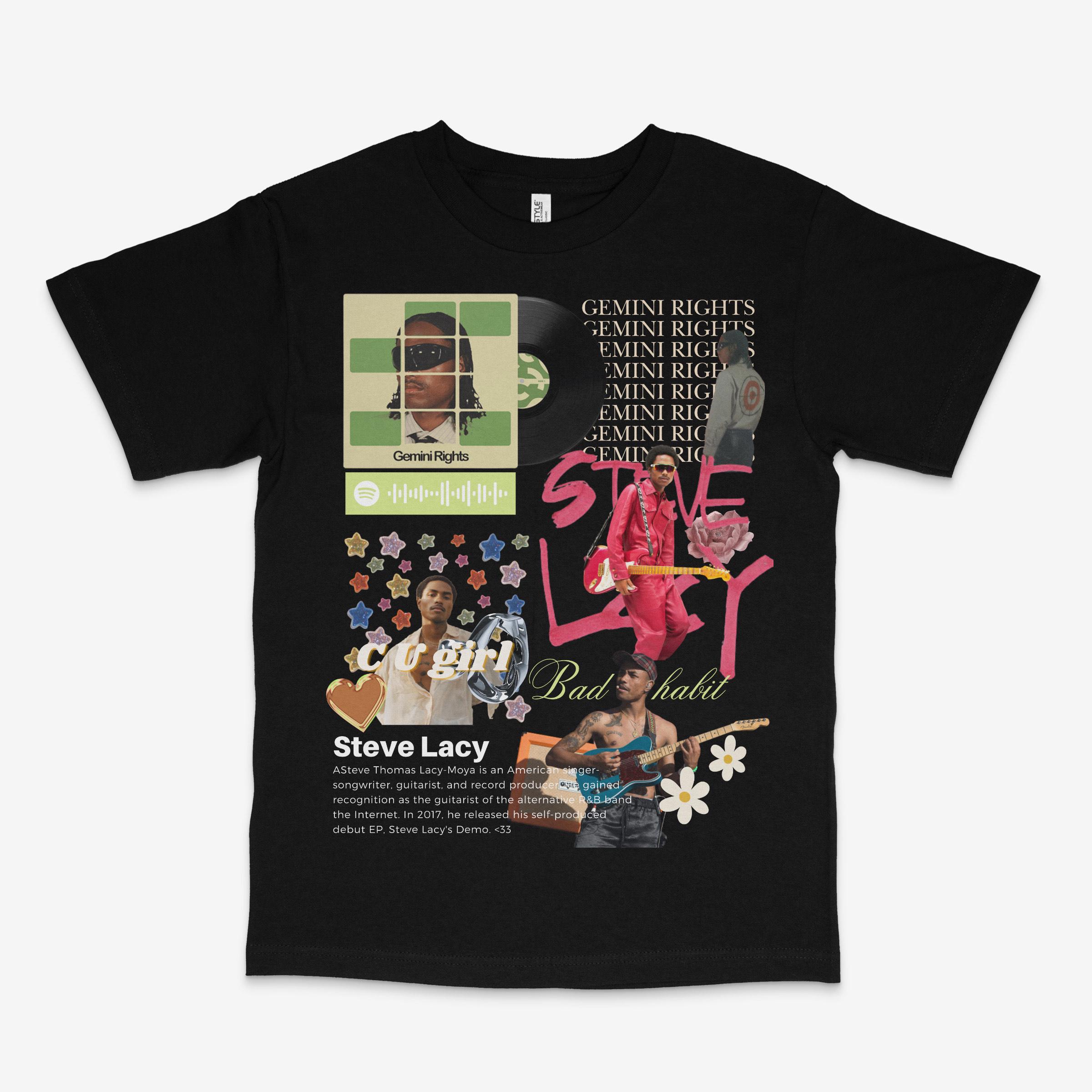 Steve Lacy Gemini Rights T-shirt: R&B Album Cover Graphic Tee - Etsy