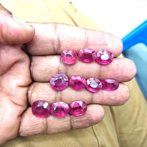 8 Carat Natural Ruby Gemstone | Certified Ruby Stone | Loose Faceted Ruby | Oval Cut Pinkish Red Ruby | Jewelry Making Stone