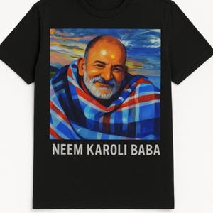 Neem Karoli Baba T-Shirt: Spiritual Yoga Tee, Indian Guru Graphic