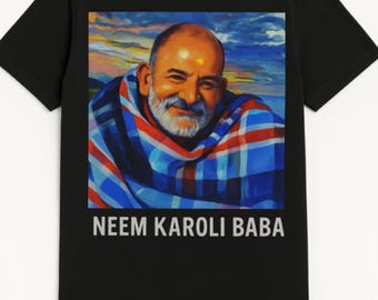 Neem Karoli Baba T-Shirt: Spiritual Yoga Tee, Indian Guru Graphic