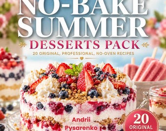 No-Bake Summer Desserts Cookbook PDF | 20 Original Recipes Instant Download | Printable Ebook | No Oven Desserts | US Recipes