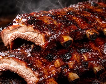 EINFACHES REZEPT Für klassisches BBQ Ribs Rezept: Hausgemacht, rauchiger Geschmack, Sauce (Digitaler Download)